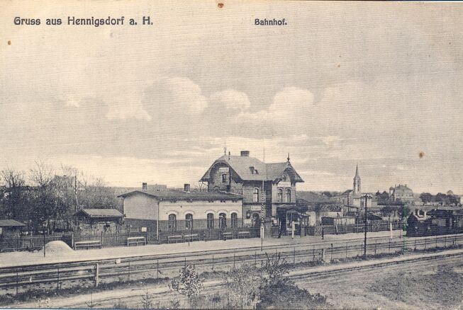 Bild vergrößern: Alte Bahnhof um ca 1914
